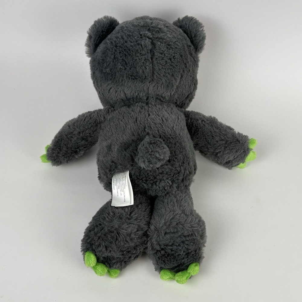 Creepy Zombie Bear Plush 14″ Neon Green & Pink Horror Stuffed Animal - Picture 4 of 6